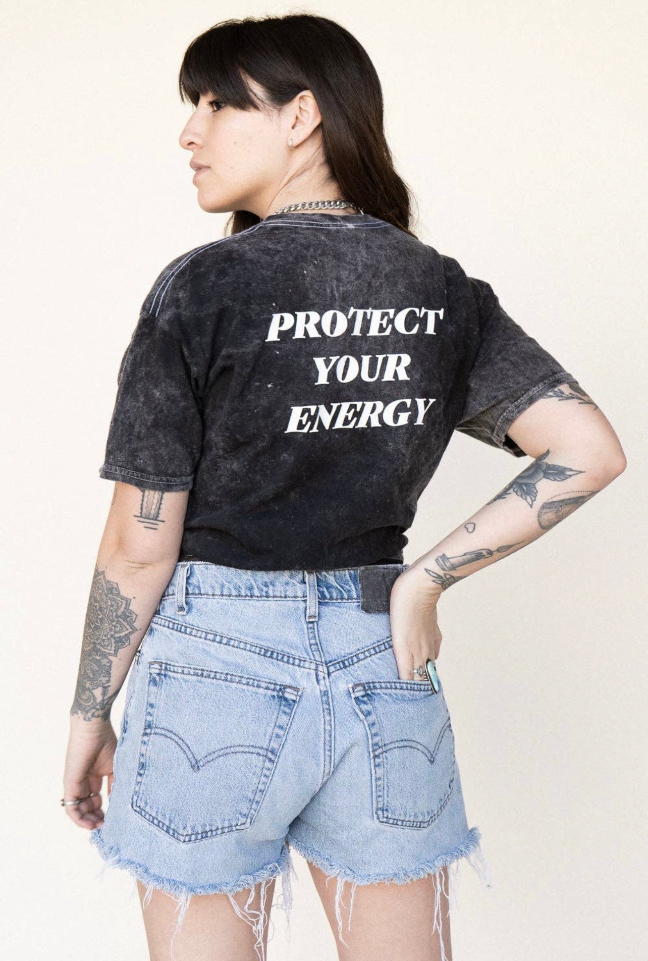 Protect Your Energy Mineral Washed Tee