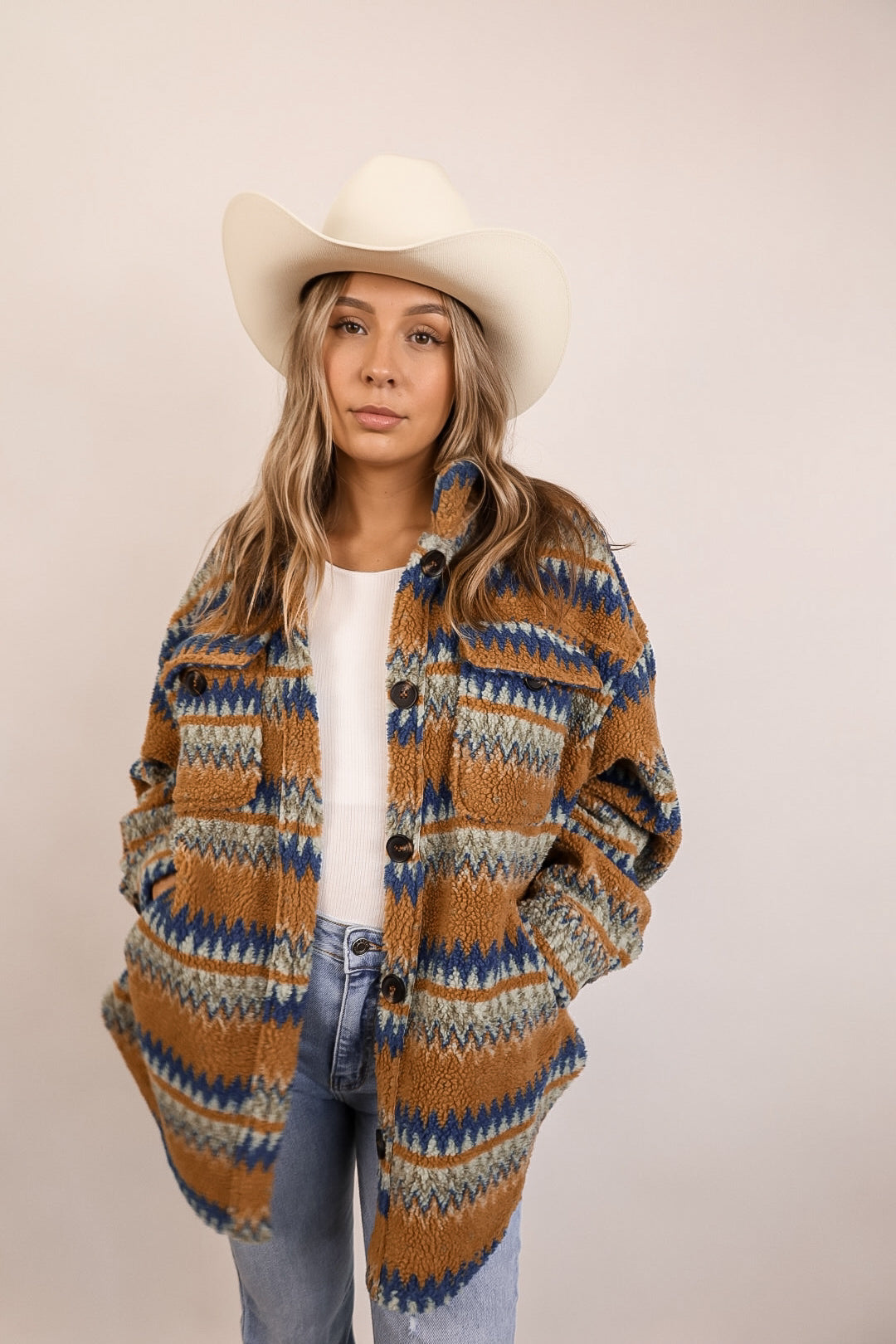 Amarillo Printed Sherpa Jacket