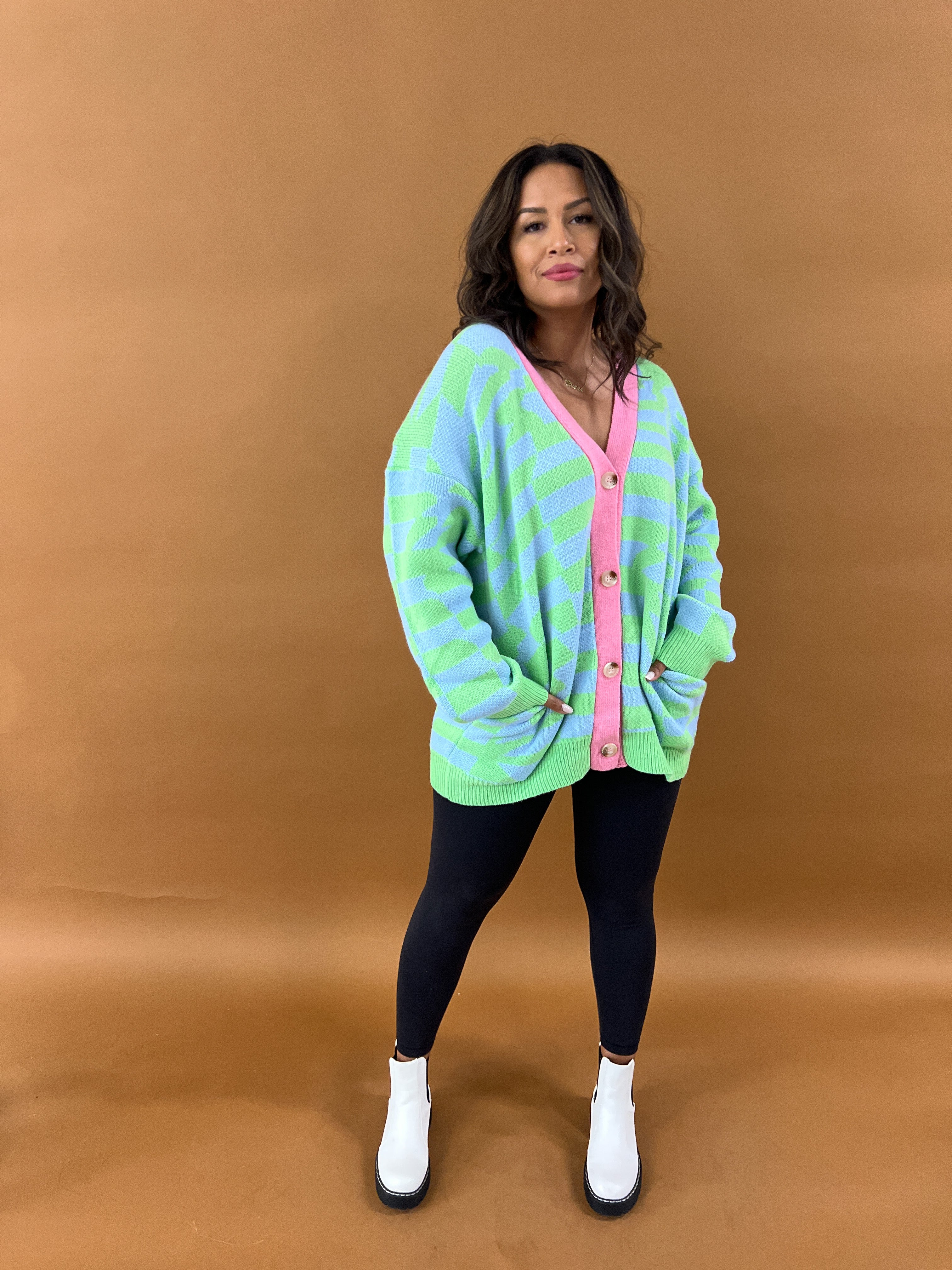 We Make The Rules Neon Oversized Cardigan